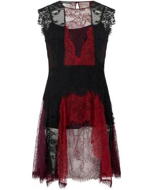 Alberta Ferretti Kleedjes ,Veelkleurig ,Korte Jurk - Rood