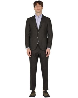 Santaniello Single Breasted Suits - Black