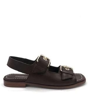 Pedro Miralles Flat Sandals - Black