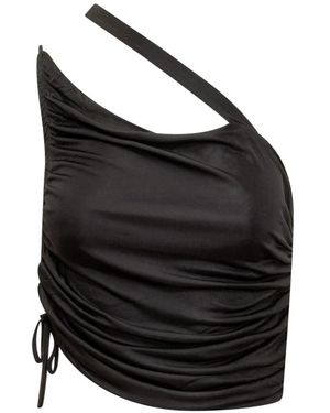 ANDREA ADAMO Sleeveless Tops - Black