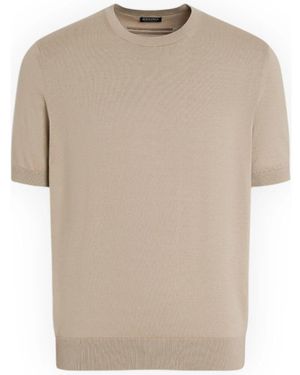 ZEGNA Premium Baumwoll T-Shirt - Natur