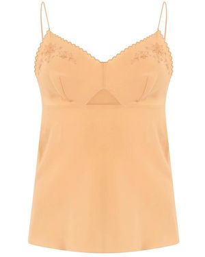Alberta Ferretti Sleeveless Tops - Orange