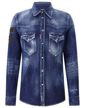 DSquared² Denim Shirts - Blauw