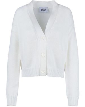 Alpha Studio Cardigans - White