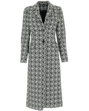 Marine Serre Long-Sleeved Coat - Grey