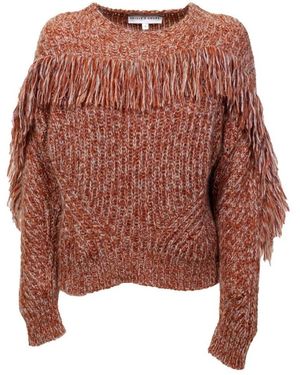 SKILLS & GENES Round-Neck Knitwear - Brown