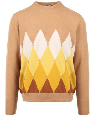 Ballantyne Round-Neck Knitwear - Orange