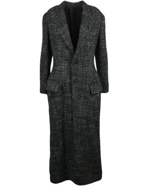 Yohji Yamamoto Single-Breasted Coats - Negro