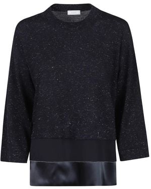 Peserico Round-Neck Knitwear - Bleu