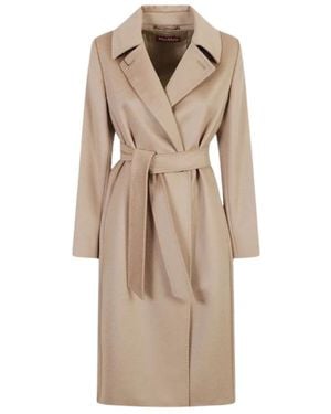 Max Mara Jassen ,Wol Dubbelrijige Jas Van Zuivere Wol - Naturel