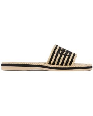 Chloé Schoenen ,Veelkleurig ,Katoen Sand Slide - Bruin