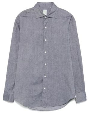 Finamore 1925 Camicia tokyo antracite flanella - Grigio