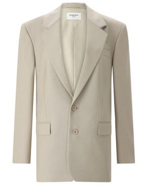 Saint Laurent Oversized Blazer - Naturel