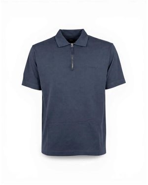 C.P. Company Tops ,Blauw ,Katoen Polo Met Ritssluiting