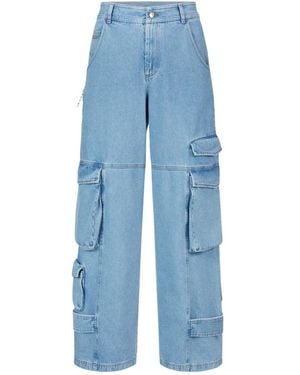 Gcds Wide Jeans - Blue