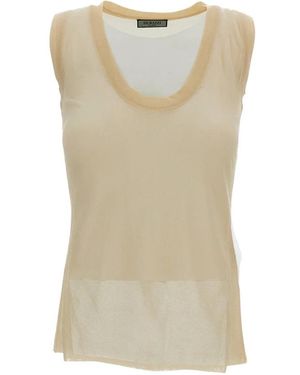 DURAZZI MILANO Sleeveless Tops - Natural