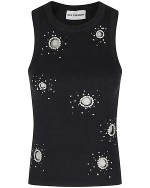 Des Phemmes Tops ,Zwart ,Katoen Klassieke Tanktop