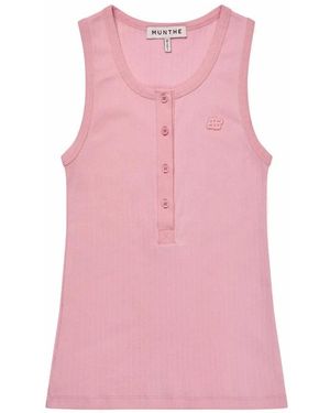 Munthe Tops ,Roze ,Leer Taisa Top