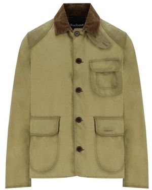 Barbour Gewachste Baumwolle Sandjacke - Grün