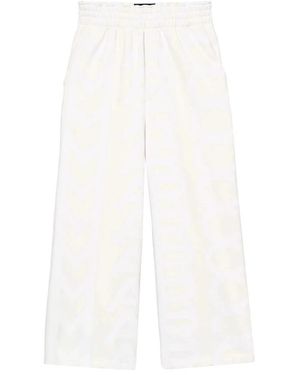Marc Jacobs Broeken ,Katoen Oversized Monogram Trainingsbroek - Wit
