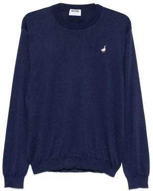 Moschino Round-Neck Knitwear - Blue