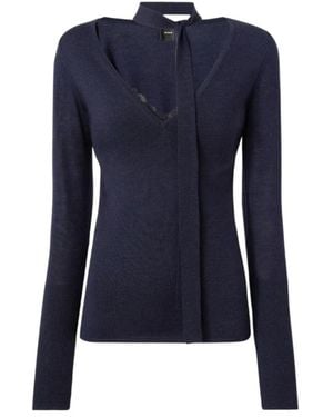 Pinko V-Ausschnitt Strickware - Blau