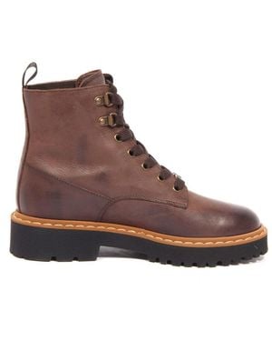 Hogan Lace-Up Boots - Brown