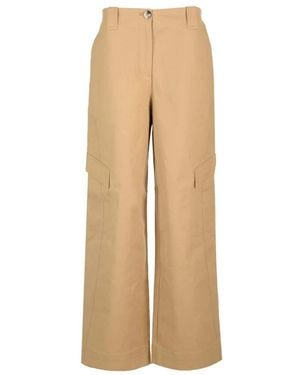 Ganni Wide Trousers - Natural
