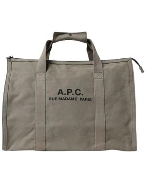 A.P.C. Essential Canvas Tote Bag - Grün