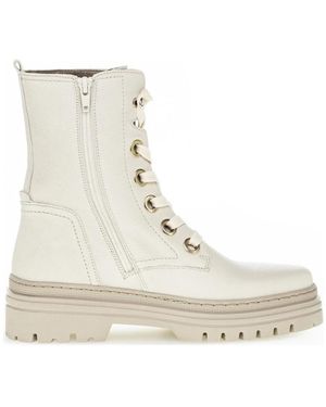 Gabor Lace-Up Boots - Natural