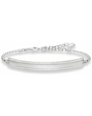 Thomas Sabo Elegant Zilveren Armband Met Zirkonia - Wit