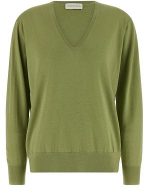 Dries Van Noten V-Neck Knitwear - Vert