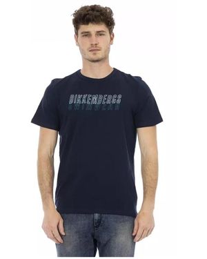 Bikkembergs Armee Baumwoll T-Shirt - Blau
