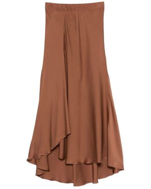Silk95five Sirene Gelaagde Midi Rok - Bruin