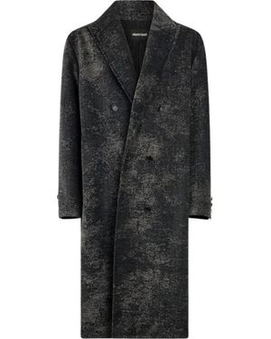 Roberto Cavalli Double-Breasted Coats - Black