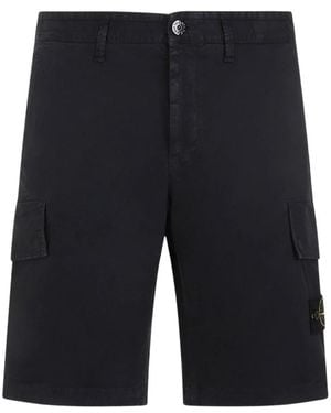 Stone Island Cargo Bermuda Shorts - Blue