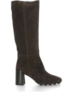 Hogan Heeled Boots - Brown