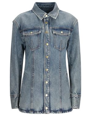 DARKPARK Denim Blazer Jacke Für Frauen - Blau