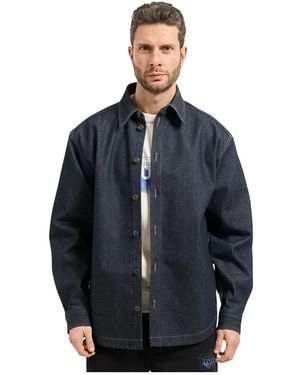 HUGO Jassen ,Blauw ,Denim Oversize Shirt