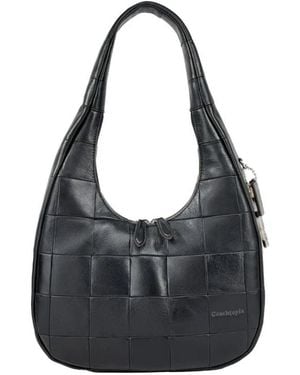 COACH Tassen ,Grijs ,Leer Leren Schoudertas Met Quilt - Zwart