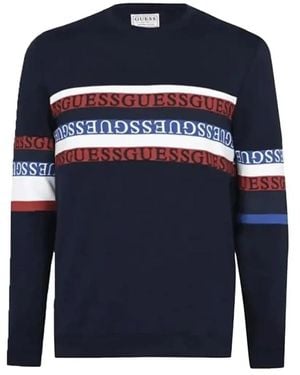 Guess Retro Vintage Sweatshirt Voor Mannen - Blauw