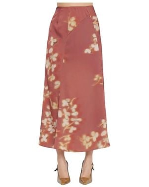 Nenette Midi Skirts - Red