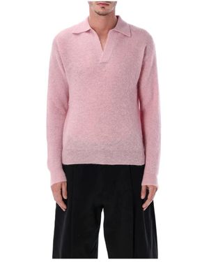 AURALEE V-Neck Knitwear - Rosa
