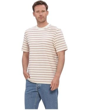 SELECTED Slhdjango Stripe T-Shirt - Grau