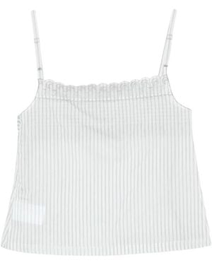 Low Classic Sleeveless Tops - White