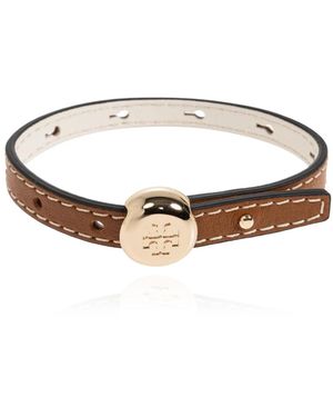Tory Burch Icon Leren Armband - Bruin