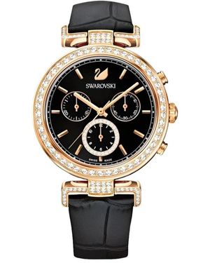 Swarovski Accessoires ,Roze ,Leer Era Journey Horloge - Metallic