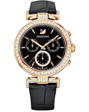 Swarovski Accessoires ,Roze ,Leer Era Journey Horloge - Metallic
