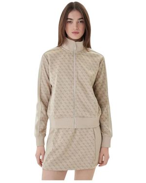 Guess Hoodies & Sweatvesten ,Katoen Maya Fullzip Sweatshirt - Naturel