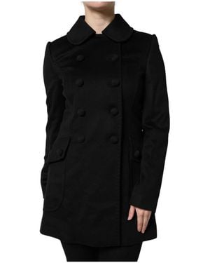 Dolce & Gabbana Double-Breasted Coats - Negro